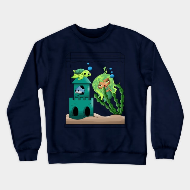 Fish Aquarium Tank Crewneck Sweatshirt by cmjshop